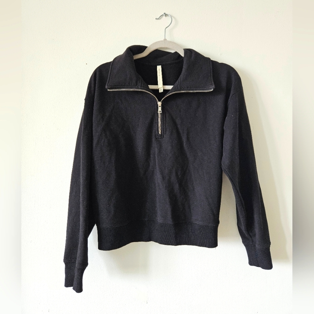 Aritzia Babaton Black Zip up Sweatshirt